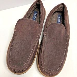 Ralph Lauren Chaps Men's Brown Suede Slipper XL